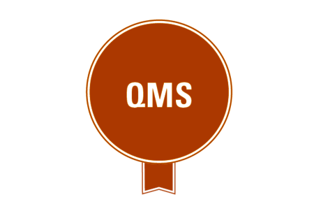 Siegel mit Schriftzug QMS