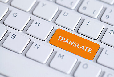 Tastatur mit hervorgehobener Taste "Translate"