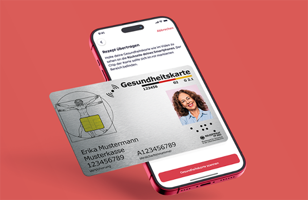eGK wird mit gesund.de-App gescannt